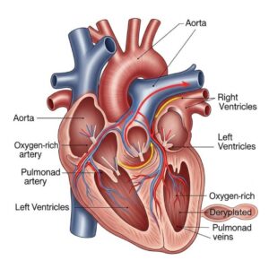 aortic valve replacement surgery illustration showing heart valve procedure